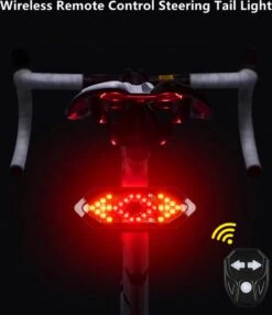 GoShops FY-1820 - Richtingaanwijzer Fiets - Knipperlichting - Fietsverlichting - LED - USB Oplaadbaar - Waterbestendig - Afstandsbediening - Draadloos - Verstelbaar - Achterlicht Fiets -Fietsen Kortingswinkel 1037x1200