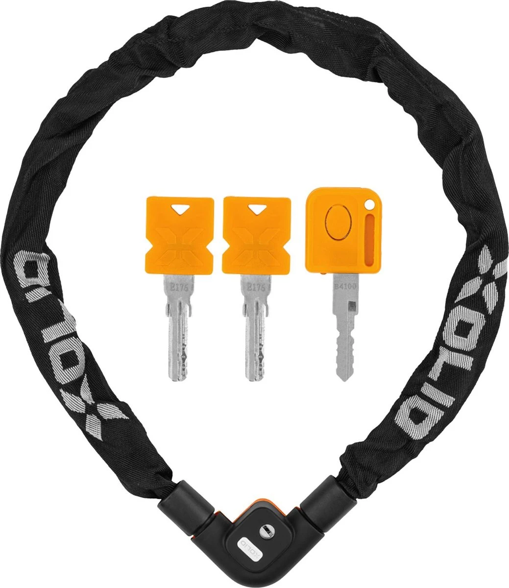 Xolid Kettingslot Met 3x Sleutel Incl. 1x LED - Solid Pantserslot Uit Gehard Staal - Gebruik Slot Lock Motor Scooter Fiets Motorslot Scooterslot - Alternatief Voor Ketting Ringslot Cijferslot Kabelslot Beugelslot - Lengte 100CM Dikte 8MM - Zwart 1 Xolid Kettingslot Met 3x Sleutel Incl. 1x LED - Solid Pantserslot Uit Gehard Staal - Gebruik Slot Lock Motor Scooter Fiets Motorslot Scooterslot - Alternatief Voor Ketting Ringslot Cijferslot Kabelslot Beugelslot - Lengte 100CM Dikte 8MM - Zwart