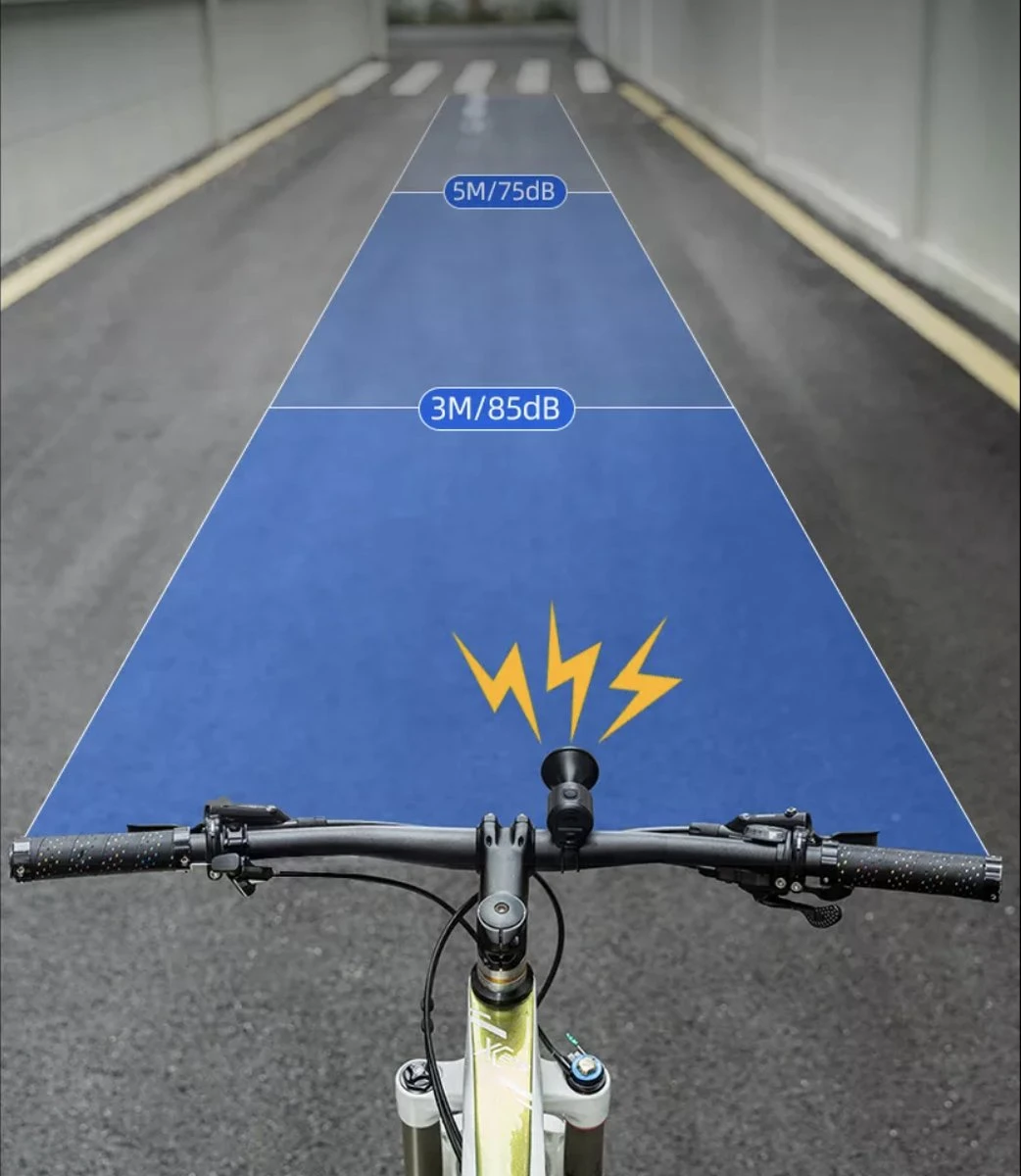 Rockbros Elektrische Fietshoorn - Fietsbellen - Fietstoeter - Zwart - Waterbestendig 3 Rockbros Elektrische Fietshoorn - Fietsbellen - Fietstoeter - Zwart - Waterbestendig - Afbeelding 3