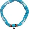 LLOCX Kettingslot Van 1 Meter + 2 Sleutels - 5mm Roestvrij Staal - 900gr. Aluminium - Krasvrij En Scheurvrij - Blauwe Sleeve - Sluiting Met Anti-Stofklep
