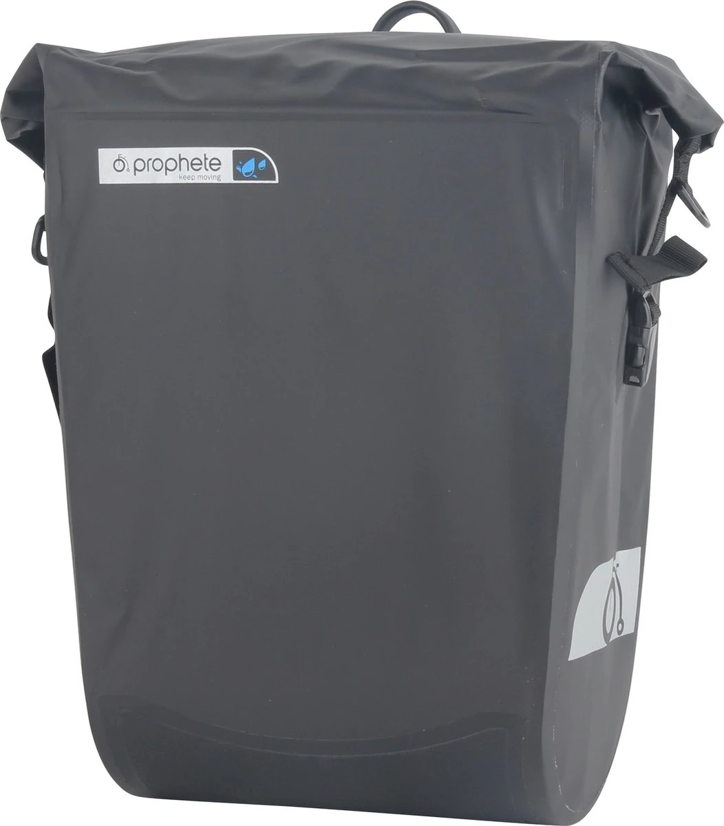 De HikeMeister® Prophete Roll Top E Bike Luxe Waterdichte Enkele 19 Liter Fietstas – Zwart – Met Reflectie Veiligheid – 100% Waterdicht Met Schouderriem 7 De HikeMeister® Prophete Roll Top E Bike Luxe Waterdichte Enkele 19 Liter Fietstas – Zwart – Met Reflectie Veiligheid – 100% Waterdicht Met Schouderriem - Afbeelding 7