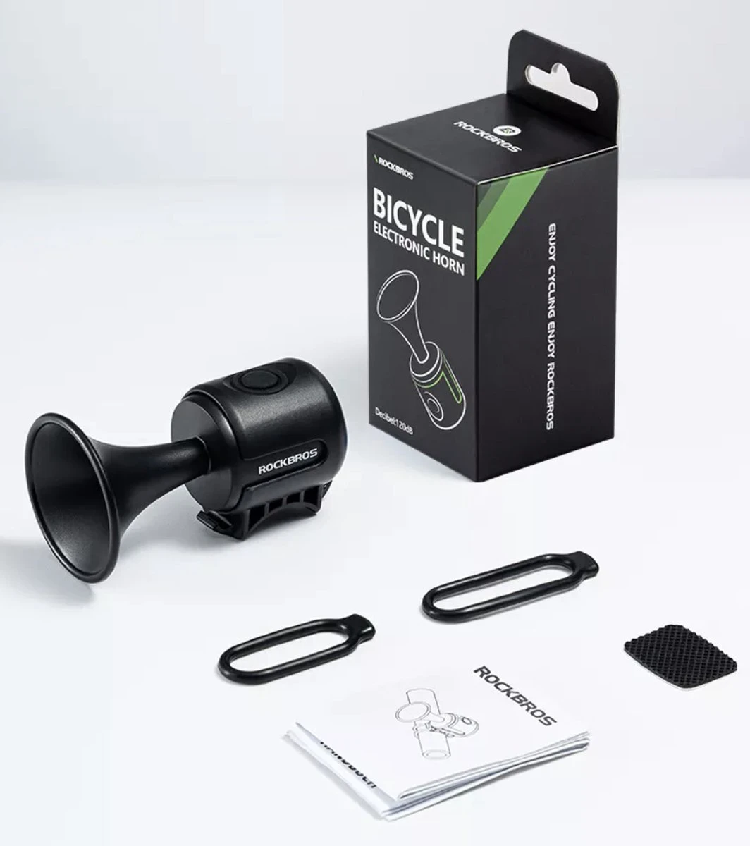 Rockbros Elektrische Fietshoorn - Fietsbellen - Fietstoeter - Zwart - Waterbestendig 7 Rockbros Elektrische Fietshoorn - Fietsbellen - Fietstoeter - Zwart - Waterbestendig - Afbeelding 7