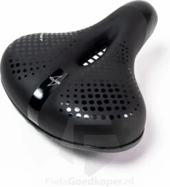 Voltano Pro Gel Fietszadel – Met Uitsparing – Zwart – Unisex - Inclusief Zadelstrop - Ergonomisch Gevormd - Elastomeer Vering -Fietsen Kortingswinkel 1094x1200 6