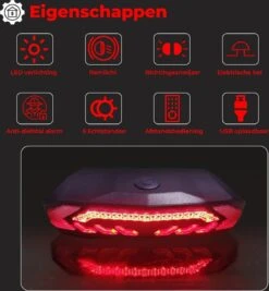 B-care Elektrische Fietsverlichting - Inclusief Afstandsbediening En Richtingaanwijzers - Fietsalarm - Anti Diefstal Alarm - Fiets Achterlicht - Fietsbel - Fiets Accessoires -Fietsen Kortingswinkel 1109x1200