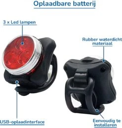 VUBIO LED Fietsverlichting USB Oplaadbaar - Waterdichte Fietslampjes -Fietsen Kortingswinkel 1139x1200
