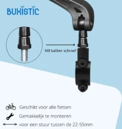 Merkloos Fietsspiegel - Set Van 2 - Links En Rechts - E Bike - Speed Pedelec - 360° Verstelbaar - Zwart - Achteruitkijkspiegel -Fietsen Kortingswinkel 1140x1200 3