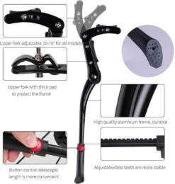 Decopatent® PRO Fietsstandaard - 24- 29 Inch - Mountainbike Standaard - Verstelbaar 46 -> 50 Cm - Fietsenstandaard - Zijstandaard -Fietsen Kortingswinkel 1141x1200 6