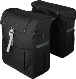 Dubbele Fietstas Gazelle Met MIK Adapter - Zwart/olijf