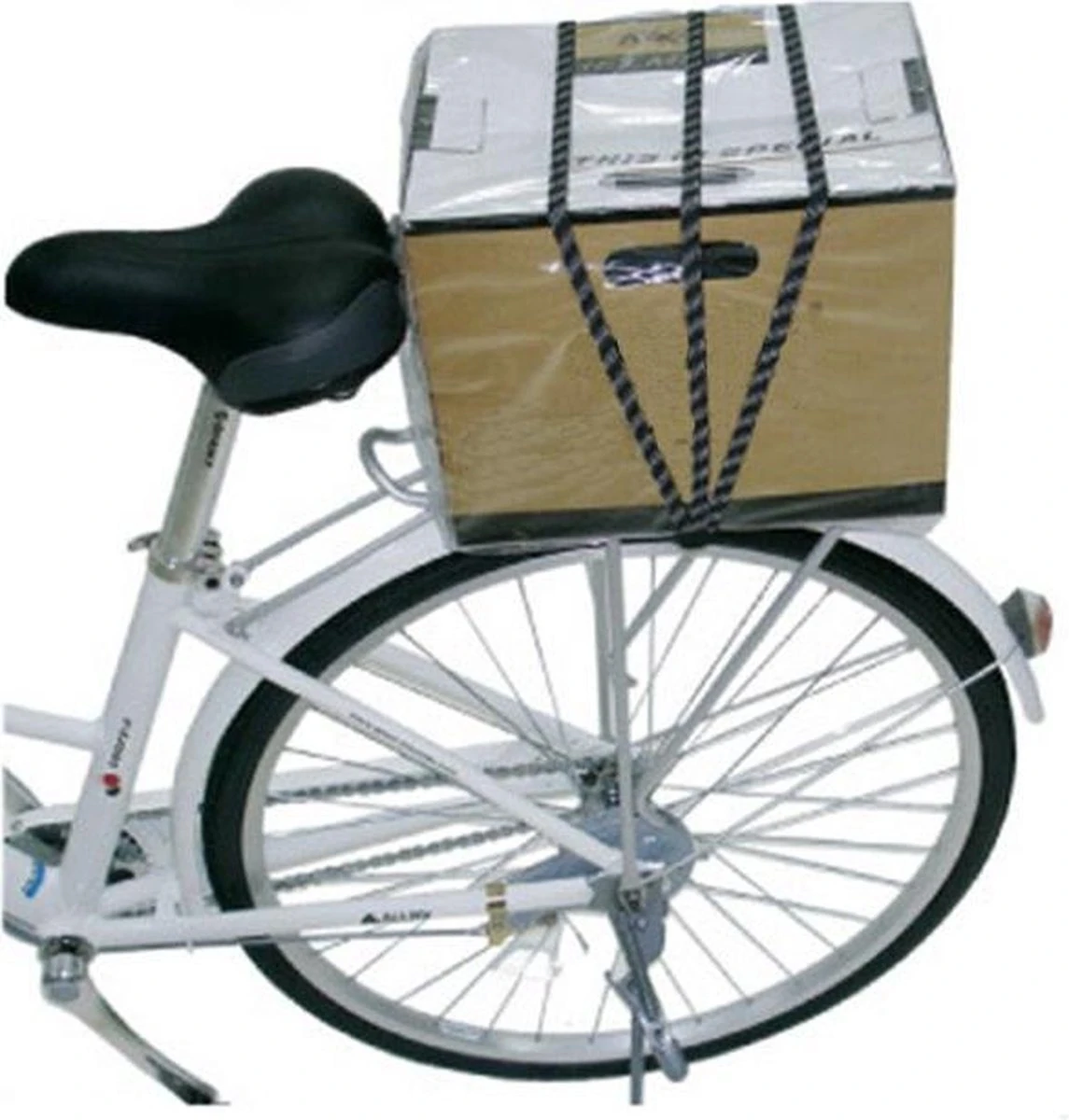 WiseGoods Snelbinders Fiets Met Haak Universeel - Bagagespin - Spinbinder - Bagagebinder - Fietsrekker - Spin - Zwart / Wit 2 WiseGoods Snelbinders Fiets Met Haak Universeel - Bagagespin - Spinbinder - Bagagebinder - Fietsrekker - Spin - Zwart / Wit - Afbeelding 2