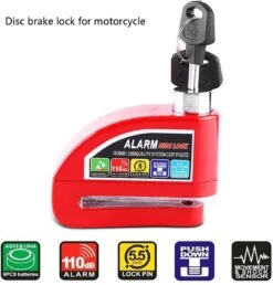 Merkloos MotorGadgets® Schijfremslot Met Alarm. Voor Fiets, Scooter, E-bike En Motorfiets -Fietsen Kortingswinkel 1150x1200