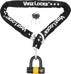VINZ Kungur ART 3 Kettingslot 120 Cm / Fietsslot / Scooterslot / Motorslot / Schijfremslot