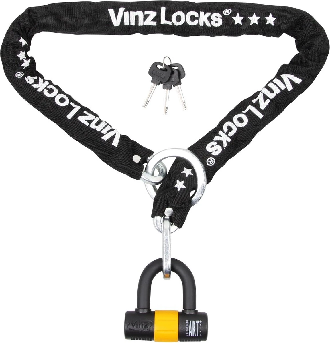VINZ Kungur ART 3 Kettingslot 120 Cm / Fietsslot / Scooterslot / Motorslot / Schijfremslot 1 VINZ Kungur ART 3 Kettingslot 120 Cm / Fietsslot / Scooterslot / Motorslot / Schijfremslot