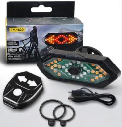 GoShops FY-1820 - Richtingaanwijzer Fiets - Knipperlichting - Fietsverlichting - LED - USB Oplaadbaar - Waterbestendig - Afstandsbediening - Draadloos - Verstelbaar - Achterlicht Fiets -Fietsen Kortingswinkel 1159x1200 1