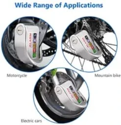 Merkloos MotorGadgets® Schijfremslot Met Alarm. Voor Fiets, Scooter, E-bike En Motorfiets -Fietsen Kortingswinkel 1161x1200 2