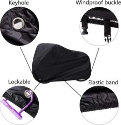 FEDEC Fietshoes Voor Alle Fietsen - Waterbestendig - Opbergzak - 200 X 90 X 100 CM - Zwart -Fietsen Kortingswinkel 1162x1200 2