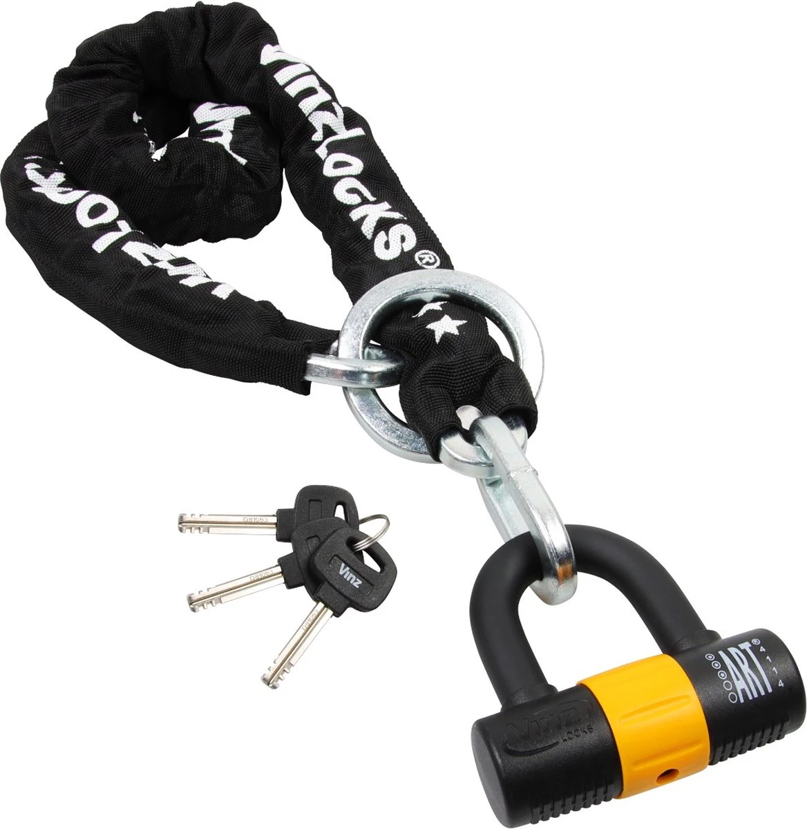 VINZ Kungur ART 3 Kettingslot 120 Cm / Fietsslot / Scooterslot / Motorslot / Schijfremslot 2 VINZ Kungur ART 3 Kettingslot 120 Cm / Fietsslot / Scooterslot / Motorslot / Schijfremslot - Afbeelding 2