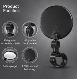 Fietsspiegel E Bike Achteruitkijkspiegel Mountainbike Accesoires - Wielrennen Motor Vespa Elektrische Fiets - Bartief® -Fietsen Kortingswinkel 1171x1200 4