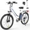 HITWAY Elektrische Fiets, 26 Inch, 250 W Motor, Li-batterij 36 V/11,2 Ah Ebike, Shimano 7 Versnellingen, Tot 35-90 Km