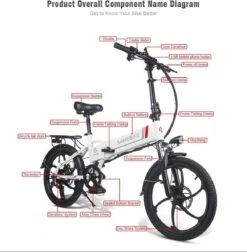 Samebike Elektrische Vouwfiet - Shimano 7 Speed Derailleur - 48V/ 10Ah Lithium Batterij - Aluminium -sportief/modern - 35km/u - Wit 20 Samebike Elektrische Vouwfiet - Shimano 7 Speed Derailleur - 48V/ 10Ah Lithium Batterij - Aluminium -sportief/modern - 35km/u - Wit -Fietsen Kortingswinkel 1174x1200 2