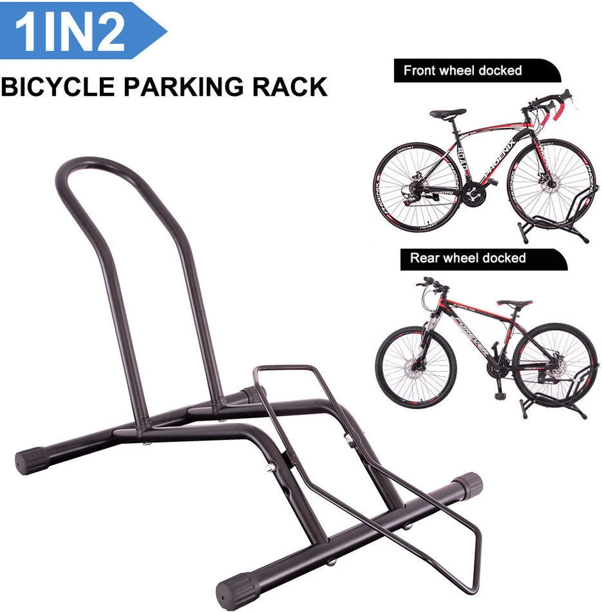 Merkloos Decopatent® Fietsenrek Voor Of Achterwiel - Fietsen Rek Racefiets, Mountainbike, Mtb Etc - Fietshouder - Achterwiel Standaard / Voorwiel Standaard - Bike Stand - Fietsstandaard Fietsen - Zwart 1 Merkloos Decopatent® Fietsenrek Voor Of Achterwiel - Fietsen Rek Racefiets, Mountainbike, Mtb Etc - Fietshouder - Achterwiel Standaard / Voorwiel Standaard - Bike Stand - Fietsstandaard Fietsen - Zwart