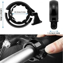 Fietsbel Voor 22mm Stuur - Mini Onzichtbare Bel - Voor MTB En Racefiets - Zwart -Fietsen Kortingswinkel 1184x1200 6