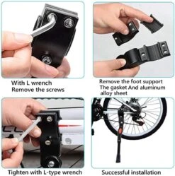 Merkloos Fietsstandaard Enkel 26 Cm Zijstandaard Aluminium Roestvrij Fiets Mountainbikes Makkelijk Te Installeren - Mountainbike Standaard Universeel - MTB Kickstand -Fietsen Kortingswinkel 1188x1200 11