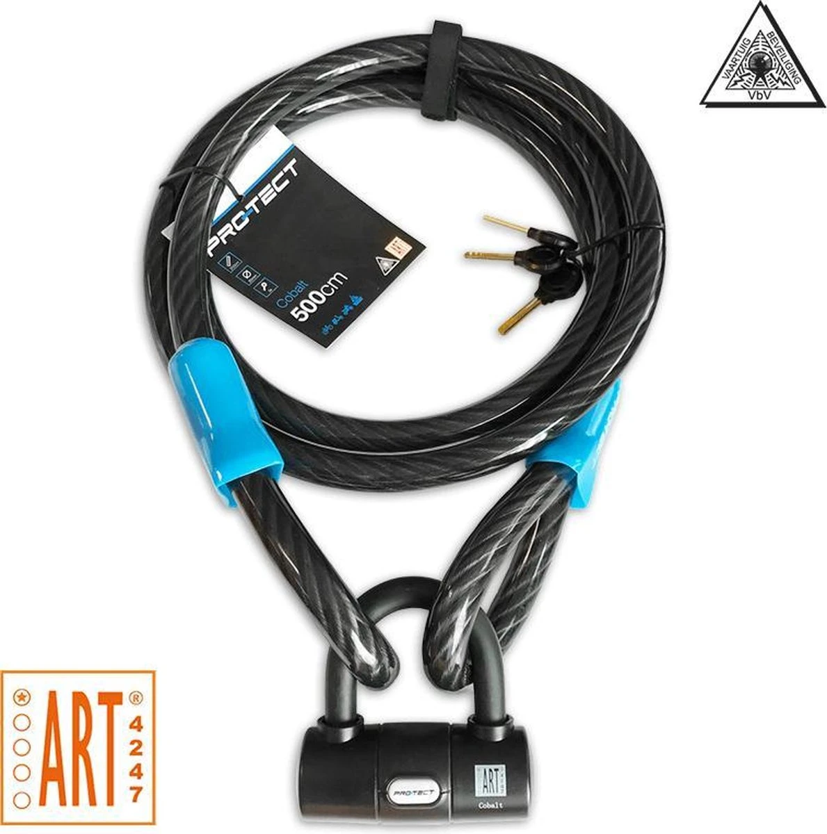 Pro-tect Cobalt Kabelslot 2,5 Meter Lang | ø20mm X 250cm | ART1 En VBV Keuring | Staalkabel Met Lussen En Hangslot | Slot Tuinmeubelen Terras Bootslot Jet Ski 10 Pro-tect Cobalt Kabelslot 2,5 Meter Lang | ø20mm X 250cm | ART1 En VBV Keuring | Staalkabel Met Lussen En Hangslot | Slot Tuinmeubelen Terras Bootslot Jet Ski - Afbeelding 10