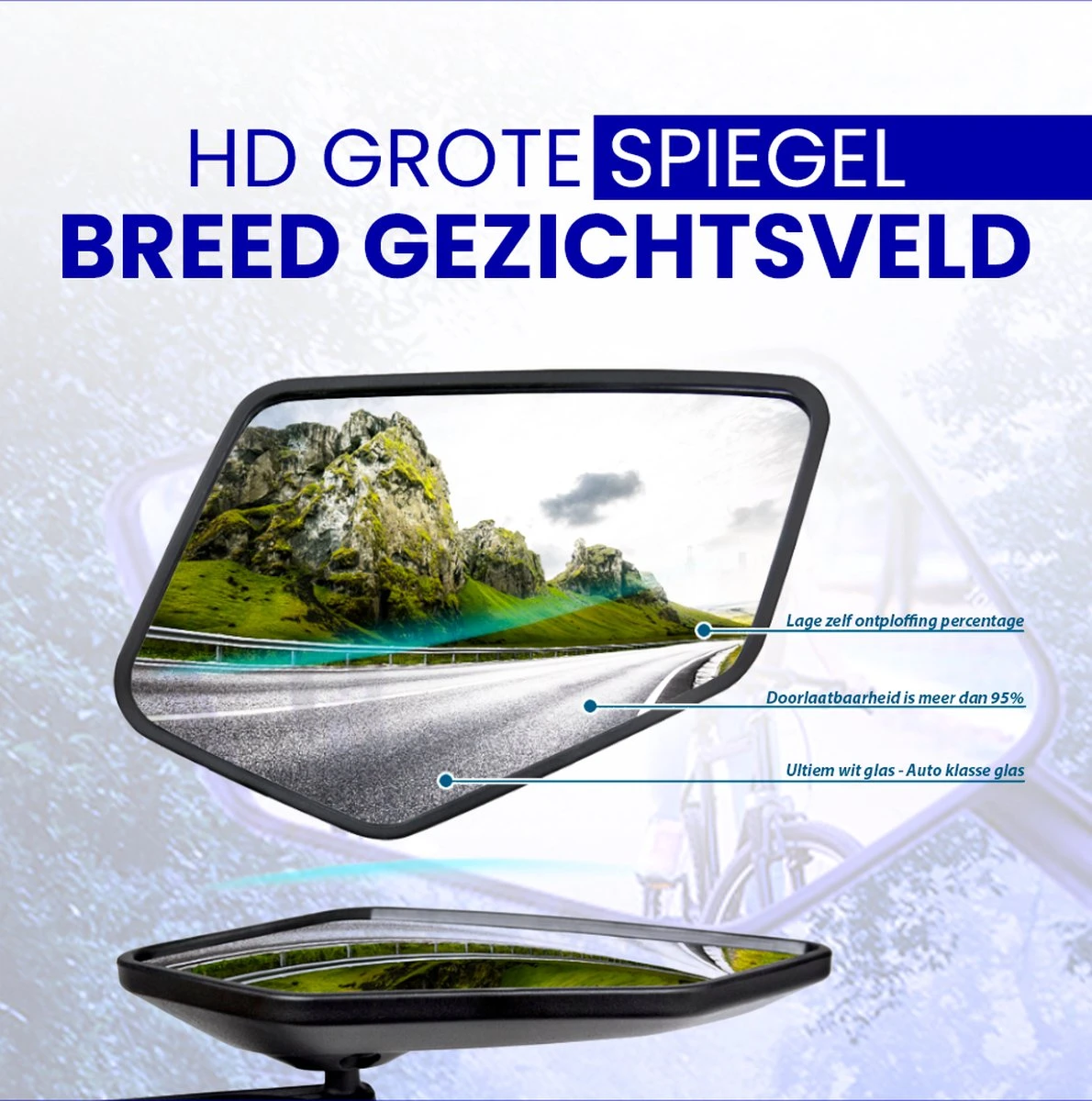 Beyond Gold - Fietsspiegel - Links - Reflectie Strip - E Step - Elektrische Fiets - Mountain Bike - Incl Grote Kijkhoek - Achteruitkijkspiegel - 360º Verstelbaar - Multifunctioneel - Incl Inbussleutel - Fiets Spiegel 12 Beyond Gold - Fietsspiegel - Links - Reflectie Strip - E Step - Elektrische Fiets - Mountain Bike - Incl Grote Kijkhoek - Achteruitkijkspiegel - 360º Verstelbaar - Multifunctioneel - Incl Inbussleutel - Fiets Spiegel - Afbeelding 12