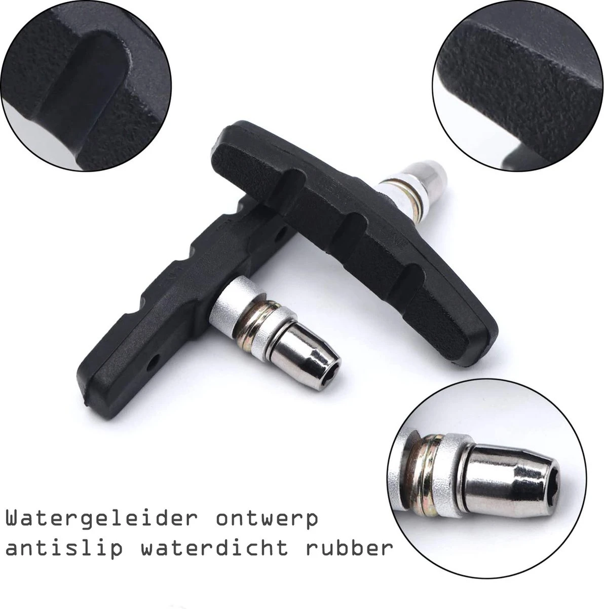 4 Set Universele Rubberen Fiets V Remblokken Set - 4 Paar – 8 Stuks – 70mm | Rubber Remblokjes | Fietsen Remblok | Remblokkenset | Remblokset Geschikt Voor Mountainbike, Stadsfiets, Vouwfiets En Tourfiets 8 4 Set Universele Rubberen Fiets V Remblokken Set - 4 Paar – 8 Stuks – 70mm | Rubber Remblokjes | Fietsen Remblok | Remblokkenset | Remblokset Geschikt Voor Mountainbike, Stadsfiets, Vouwfiets En Tourfiets - Afbeelding 8