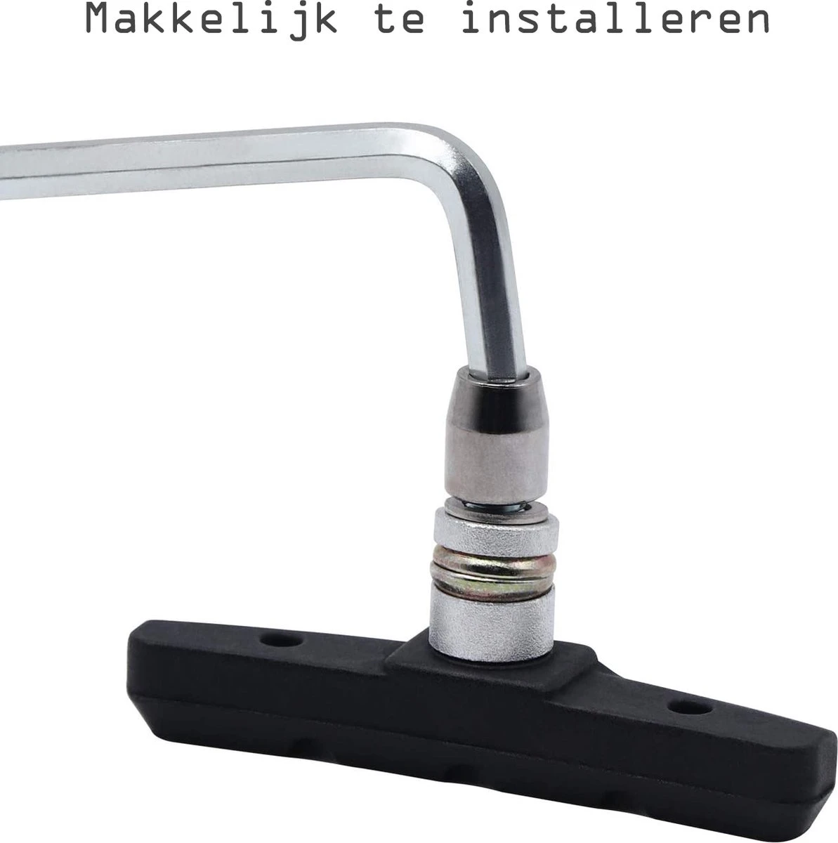 4 Set Universele Rubberen Fiets V Remblokken Set - 4 Paar – 8 Stuks – 70mm | Rubber Remblokjes | Fietsen Remblok | Remblokkenset | Remblokset Geschikt Voor Mountainbike, Stadsfiets, Vouwfiets En Tourfiets 3 4 Set Universele Rubberen Fiets V Remblokken Set - 4 Paar – 8 Stuks – 70mm | Rubber Remblokjes | Fietsen Remblok | Remblokkenset | Remblokset Geschikt Voor Mountainbike, Stadsfiets, Vouwfiets En Tourfiets - Afbeelding 3