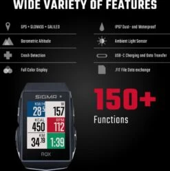 SIGMA SPORT ROX 11.1 EVO GPS Fietscomputer Incl. Stuurhouder, Zwart -Fietsen Kortingswinkel 1195x1200
