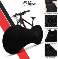 B-Y Sleeve Fietshoes T/m 29" - Fiets Beschermhoes - Racefiets Hoes - MTB - Bike Cover - Model: Black -Fietsen Kortingswinkel 1196x1200