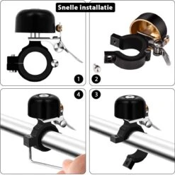 Fit Evolve® Premium Fietsbel - Messing - Fietsbel Racefiets - MTB - Zwart -Fietsen Kortingswinkel 1197x1200 19