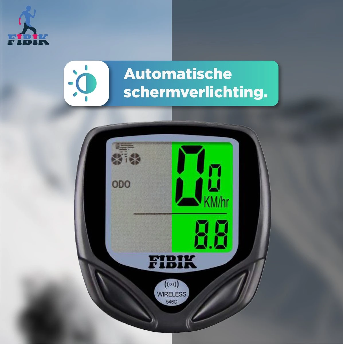 Fibik Draadloze Fietscomputer - Kilometerteller - Draadloos - Waterdicht - Automatisch Verlicht Scherm 3 Fibik Draadloze Fietscomputer - Kilometerteller - Draadloos - Waterdicht - Automatisch Verlicht Scherm - Afbeelding 3