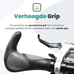 Voltano Ergonomisch Gevormde Fiets Handvatten Met Bar Ends - Handvat Eenvoudig Vastzetten Met Imbus - Incl. Bevestigingsmateriaal - Anti Plak Coating - Fietshandvatten Met Verhoogde Grip -Fietsen Kortingswinkel 1197x1200 22