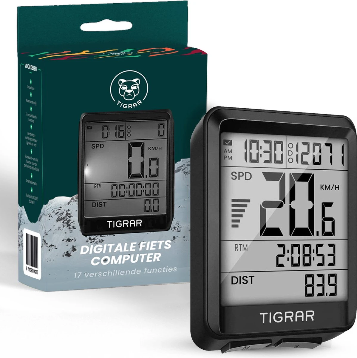 Kilometerteller Fiets - Fietscomputer Draadloos - KM Teller Fiets - Waterdicht Met 17 Functies Snelheidsmeter 1 Kilometerteller Fiets - Fietscomputer Draadloos - KM Teller Fiets - Waterdicht Met 17 Functies Snelheidsmeter