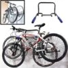 Merkloos Decopatent® Fiets Ophangsysteem Voor 2 Fietsen - Fietsenrek - Legplank Voor Helm - Fietshaak - Muurbeugel Fiets - Wandmontage