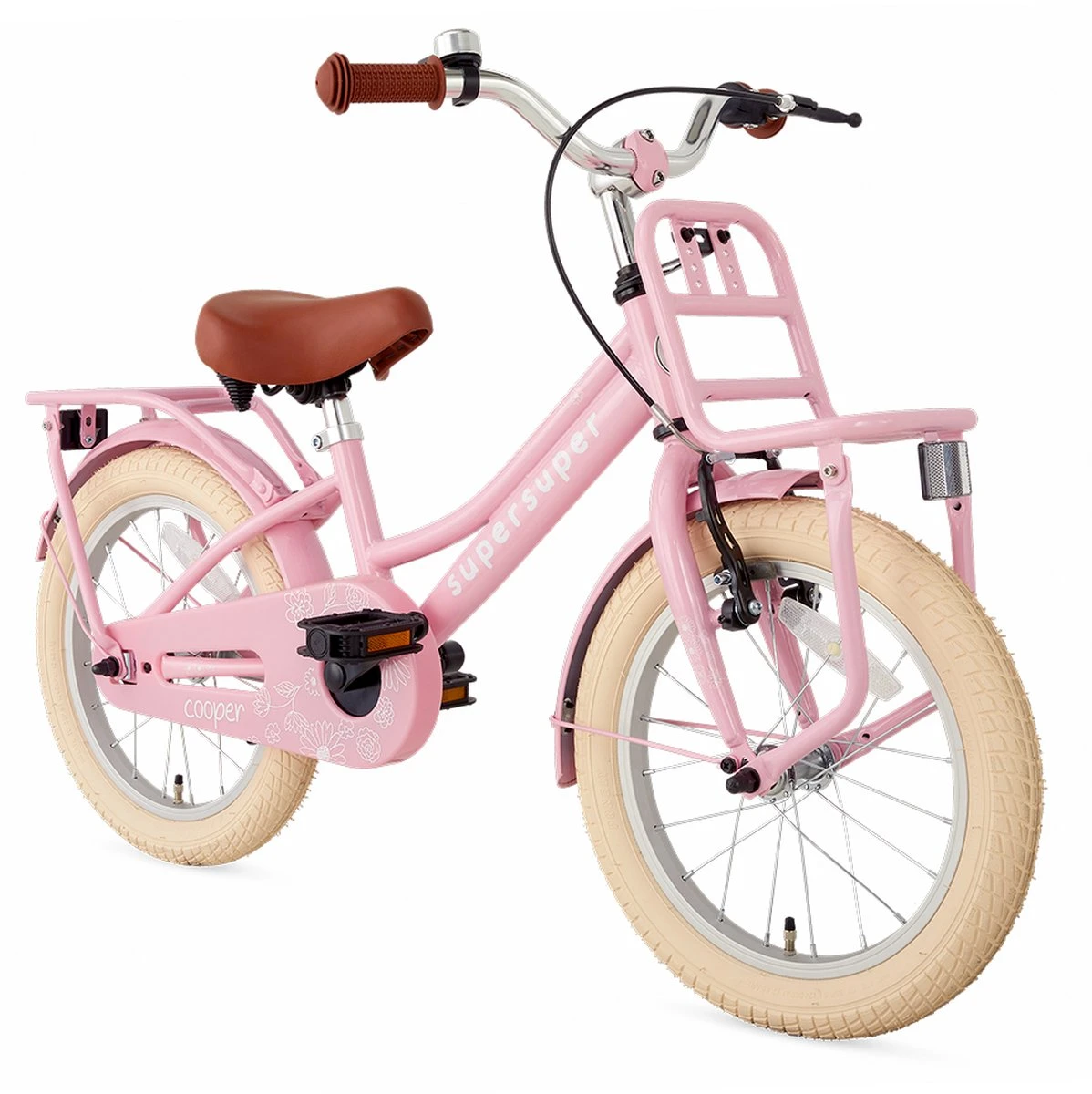 Supersuper Cooper - Kinderfiets - Meisjesfiets - 16 Inch - Roze 2 Supersuper Cooper - Kinderfiets - Meisjesfiets - 16 Inch - Roze - Afbeelding 2