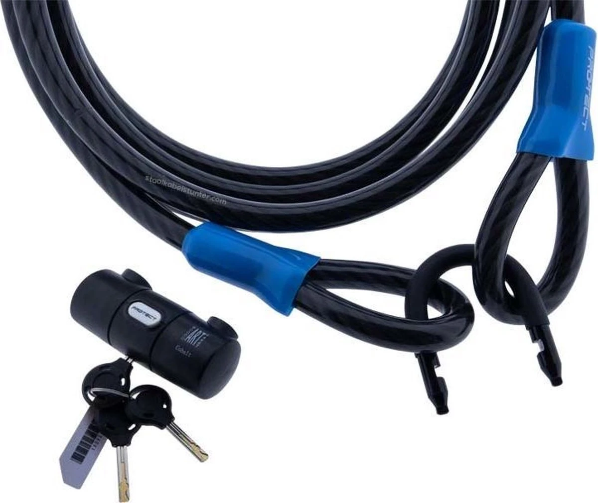 Pro-tect Cobalt Kabelslot 2,5 Meter Lang | ø20mm X 250cm | ART1 En VBV Keuring | Staalkabel Met Lussen En Hangslot | Slot Tuinmeubelen Terras Bootslot Jet Ski 5 Pro-tect Cobalt Kabelslot 2,5 Meter Lang | ø20mm X 250cm | ART1 En VBV Keuring | Staalkabel Met Lussen En Hangslot | Slot Tuinmeubelen Terras Bootslot Jet Ski - Afbeelding 5