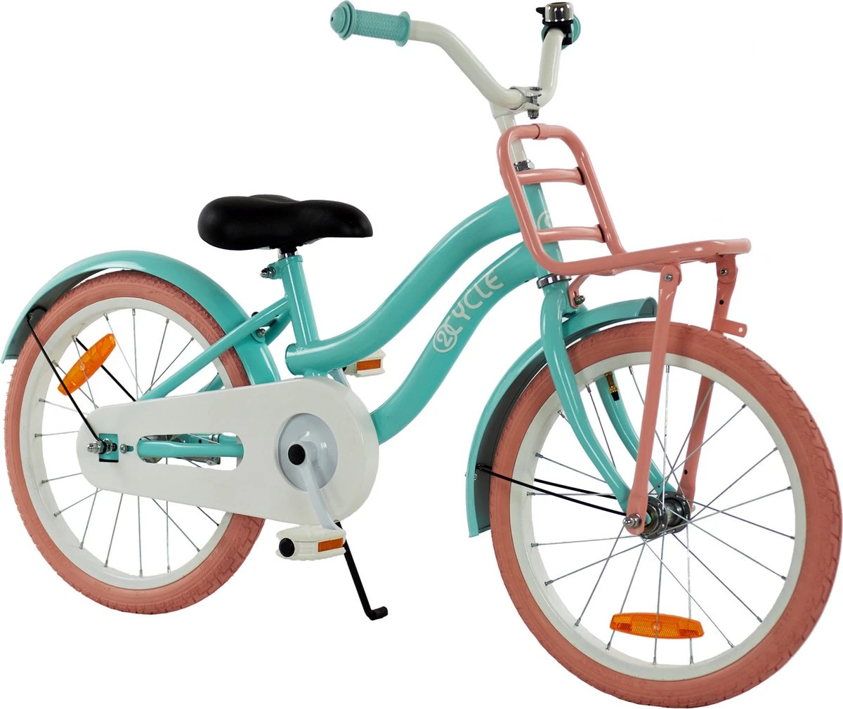 2Cycle Cargo Meisjesfiets - 18 Inch - Voordrager - Turquoise - Meisjesfiets 1 2Cycle Cargo Meisjesfiets - 18 Inch - Voordrager - Turquoise - Meisjesfiets