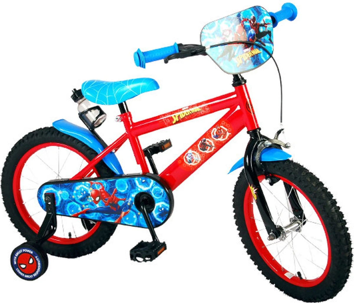 Marvel Spider-Man Kinderfiets - Jongens - 16 Inch - Blauw/Rood 12 Marvel Spider-Man Kinderfiets - Jongens - 16 Inch - Blauw/Rood - Afbeelding 12