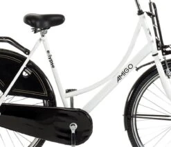 Amigo Eclypse Transportfiets 28 Inch - Omafiets Met Voordrager - Wit/Zwart -Fietsen Kortingswinkel 1200x1031 6