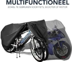Achaté Fietshoes Universeel Voor Alle Fietsen En Scooters - Waterdicht 420D Oxford - Fiets Hoes Voor 1 Fiets - Incl. Opbergzak -Fietsen Kortingswinkel 1200x1037 3