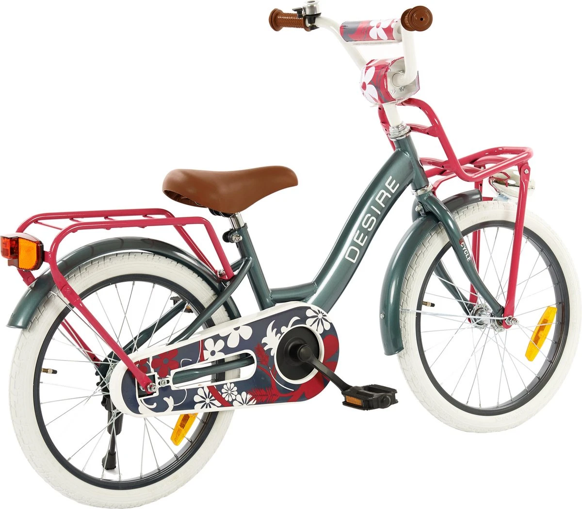 2Cycle Desire Kinderfiets - 18 Inch - Voordrager - Grijs - Meisjesfiets 4 2Cycle Desire Kinderfiets - 18 Inch - Voordrager - Grijs - Meisjesfiets - Afbeelding 4