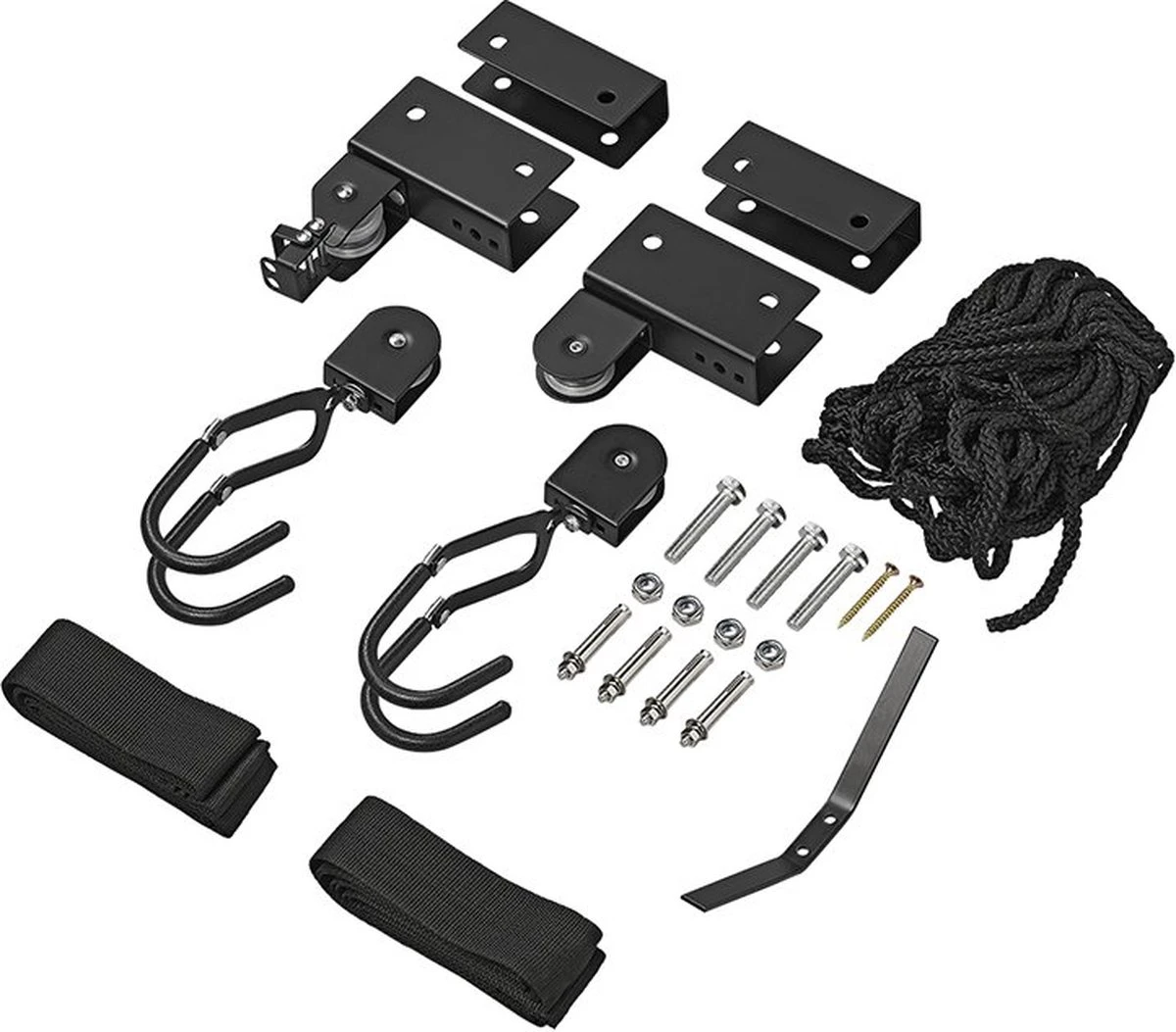 Crius Fietslift - Fiets Ophangsysteem - Met Katrollen - XL - Voor Plafondbevestiging - Tot 57KG 3 Crius Fietslift - Fiets Ophangsysteem - Met Katrollen - XL - Voor Plafondbevestiging - Tot 57KG - Afbeelding 3