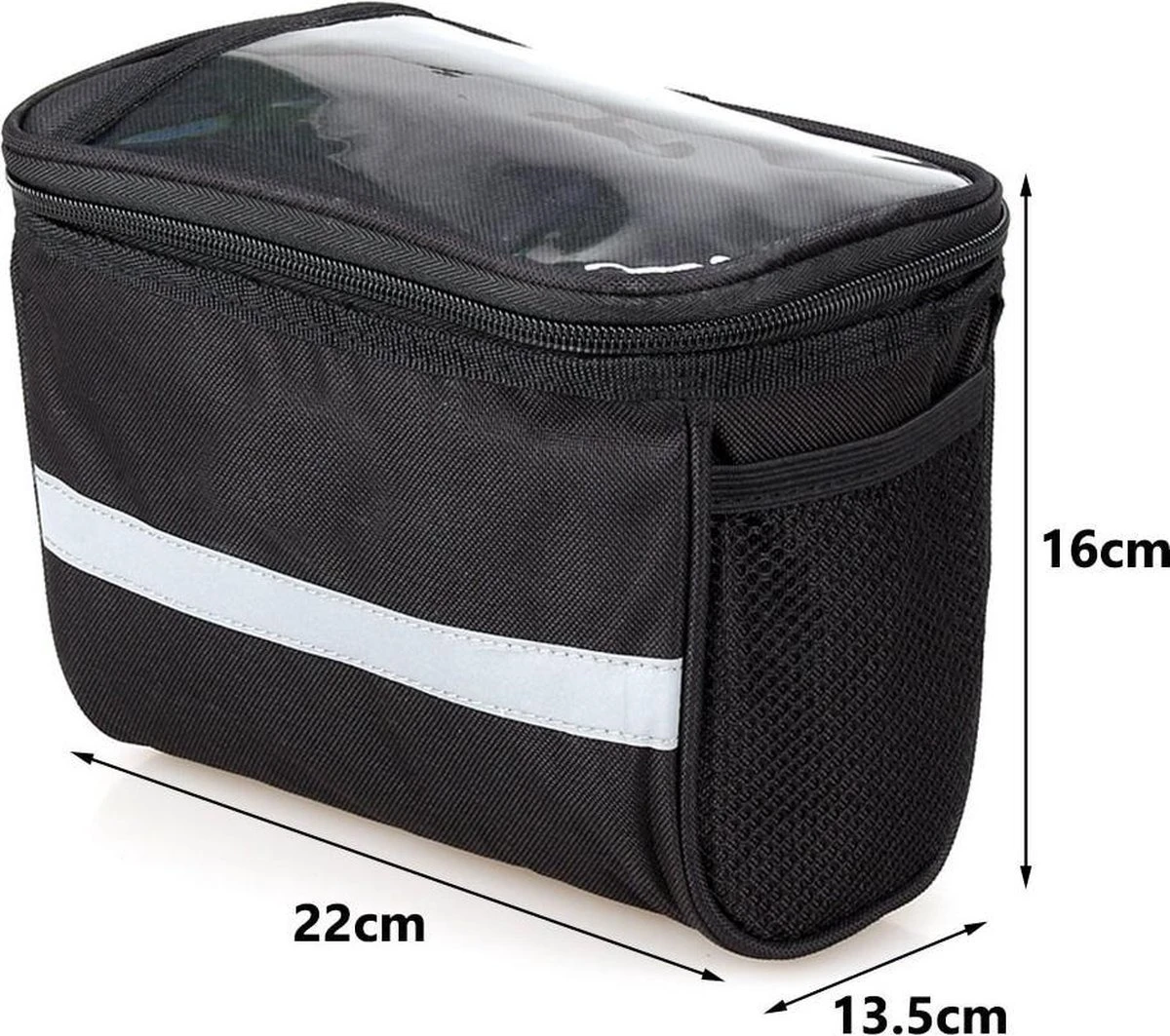 Fietstas Stuur Stuurtas Voor Fiets Met Smartphone- Of Kaarthouder - Zwart 2 Fietstas Stuur Stuurtas Voor Fiets Met Smartphone- Of Kaarthouder - Zwart - Afbeelding 2