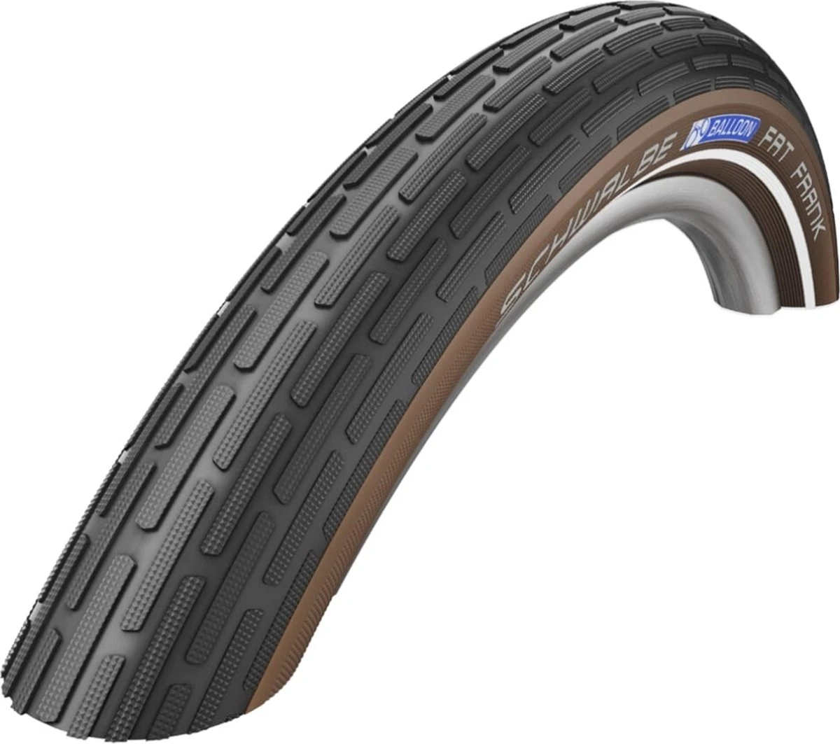 Schwalbe Buitenband - Fat Frank K-Guard - 28 Inch X 2.00 - Zwart/coffee Reflecterend 1 Schwalbe Buitenband - Fat Frank K-Guard - 28 Inch X 2.00 - Zwart/coffee Reflecterend