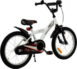 2Cycle Biker Kinderfiets - 18 Inch - Wit - Jongensfiets -Fietsen Kortingswinkel 1200x1067 4