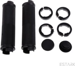 ESTARK® - Fietshandvatten - Lock-On - Handvatten - Universeel - Fiets – Mountainbike – Professioneel - Grips - Extra Grip – Fietshandvaten -Handvaten - Handig Te Monteren - Anti-slip – Fietsen – Stuur – Bikegrips – Lock-on Aanspanbaar - Zwart - LO-zw -Fietsen Kortingswinkel 1200x1071 7