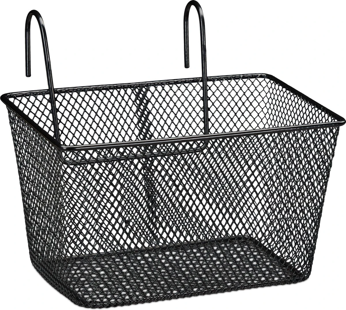 Relaxdays Fietsmand Stuur - Fietsmandje Met Haken - Fiets Mand Voorop - Klein - Metaal - Zwart 8 Relaxdays Fietsmand Stuur - Fietsmandje Met Haken - Fiets Mand Voorop - Klein - Metaal - Zwart - Afbeelding 8